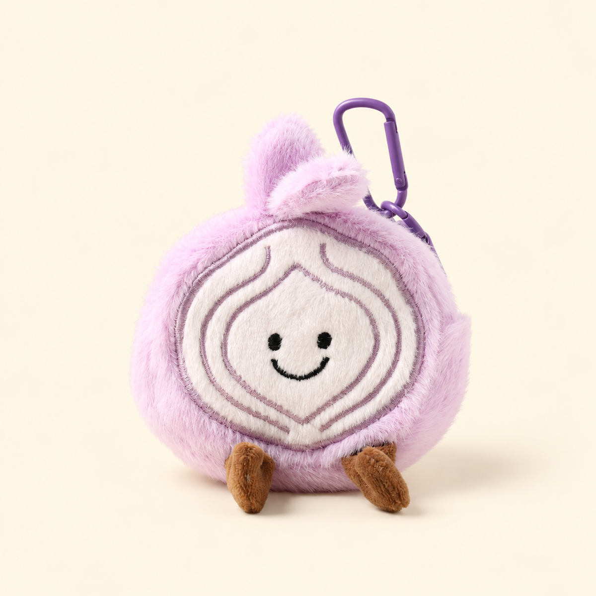 Lavender onion coin purse front view