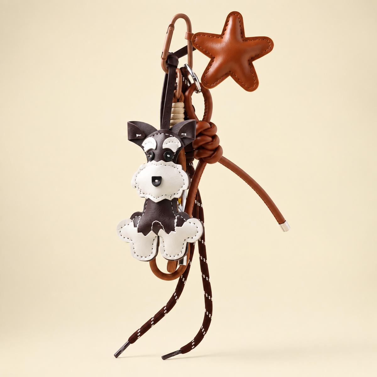 dark schnauzer bag charm