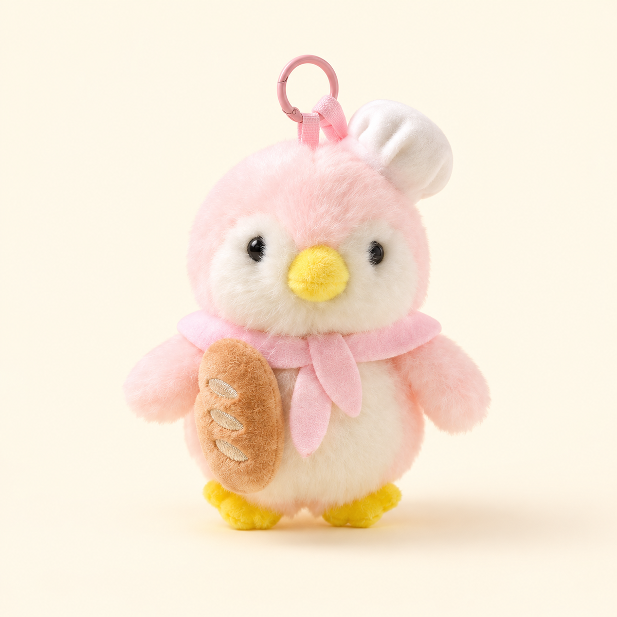 pink bakery penguin plush charm
