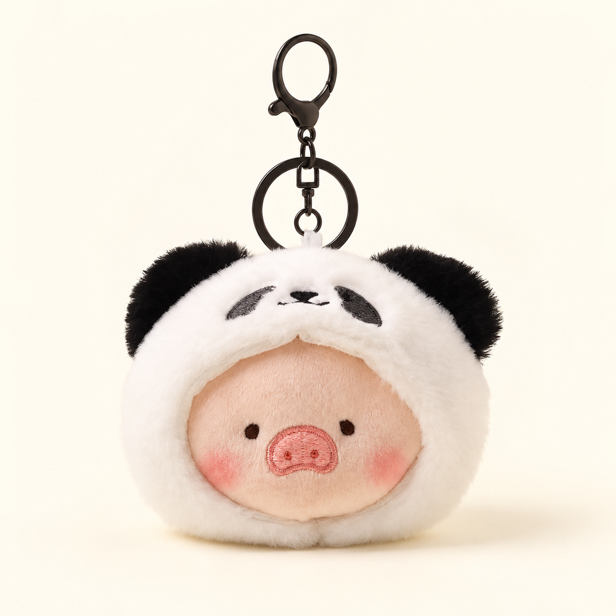 panda hood pig plush coin purse