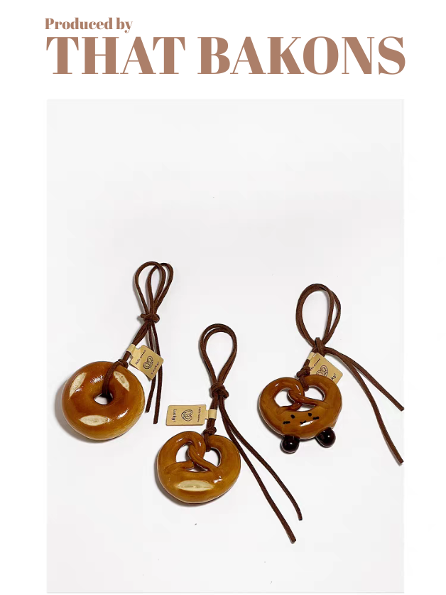 Bagel Plush Keychain