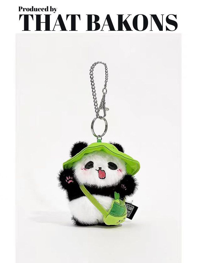 Panda plush keychain