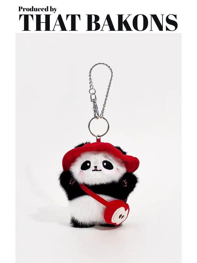 Panda plush keychain