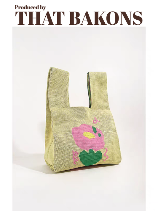 Whimsical Knit Tote Bag – Eco-Chic Style