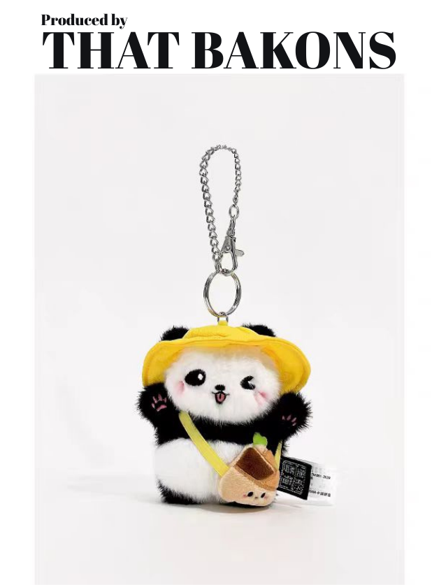 Panda plush keychain