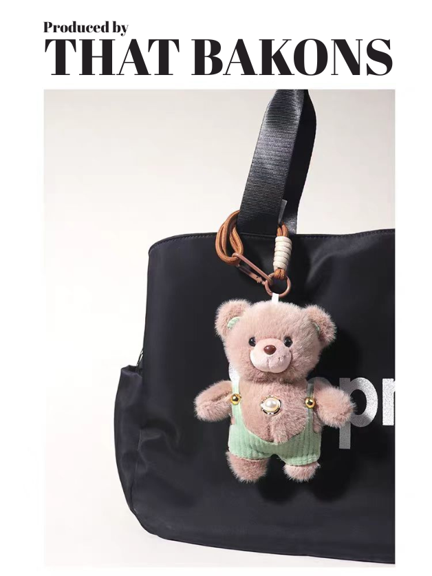 Charming Teddy Plush Keychain