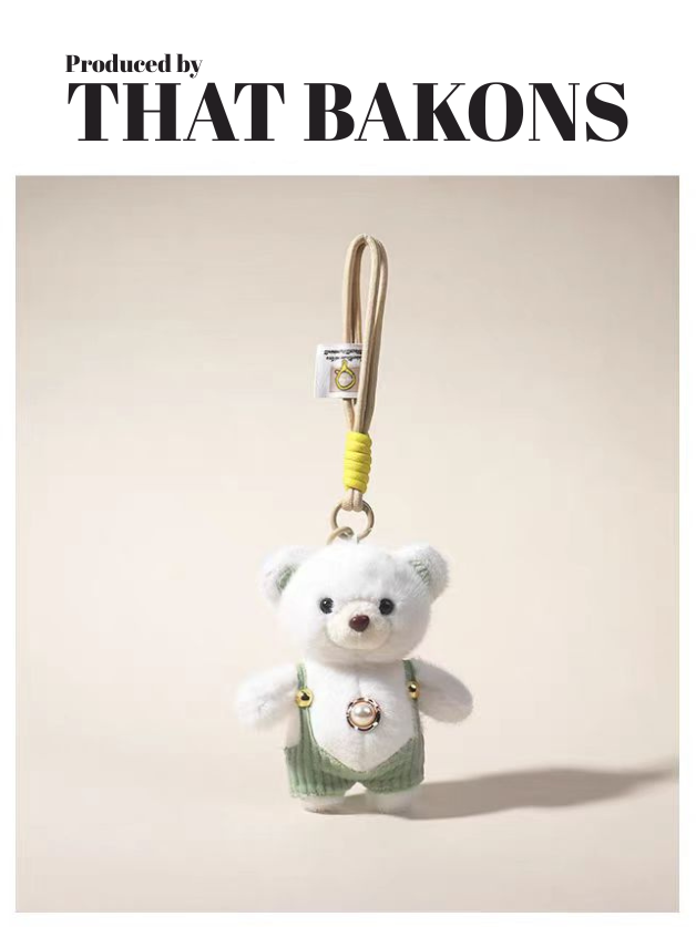 Charming Teddy Plush Keychain