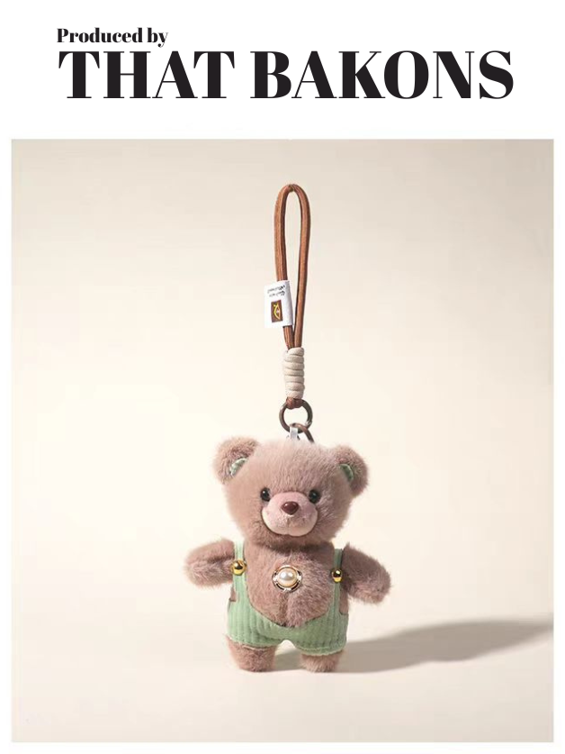 Charming Teddy Plush Keychain