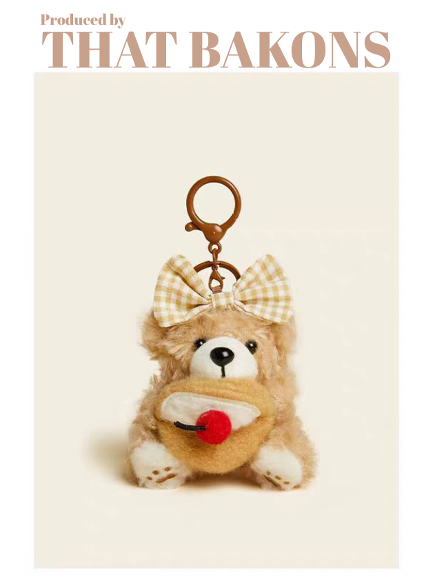Baking Bear Plush Keychain