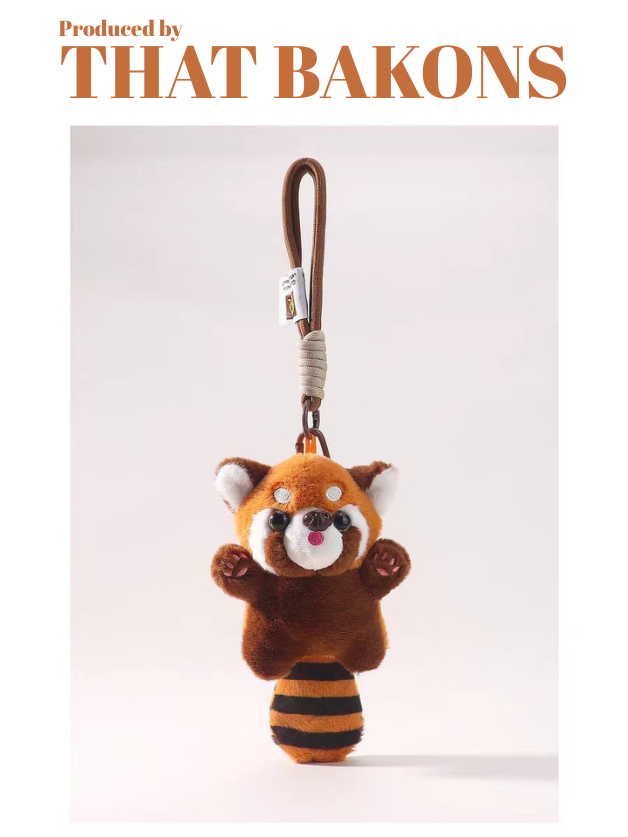Playful Red Panda Keychain