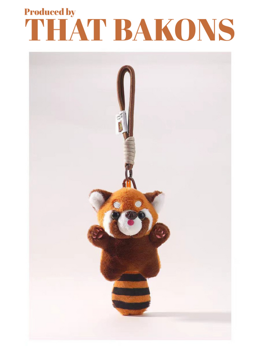 Playful Red Panda Keychain
