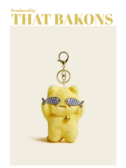 Bell Cat Fish Eye Plush Charm