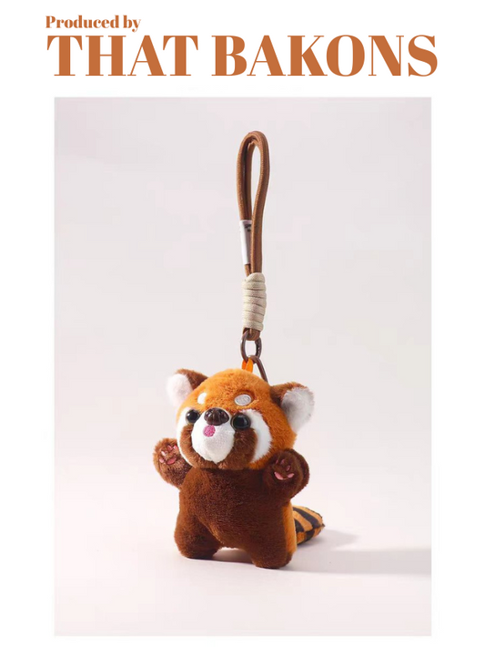 Playful Red Panda Keychain