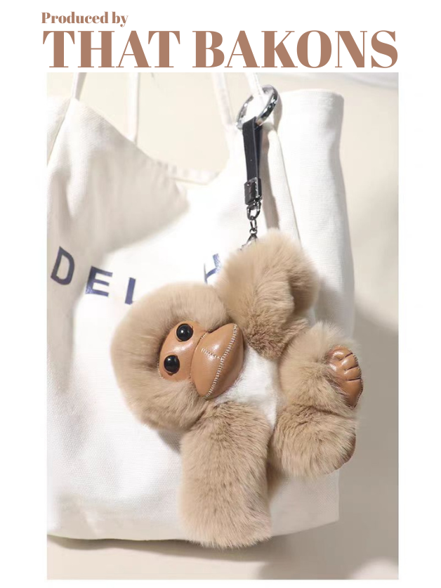 Mekani krzneni majmun privjesak