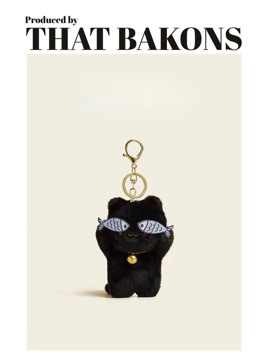 Bell Cat Fish Eye Plush Charm