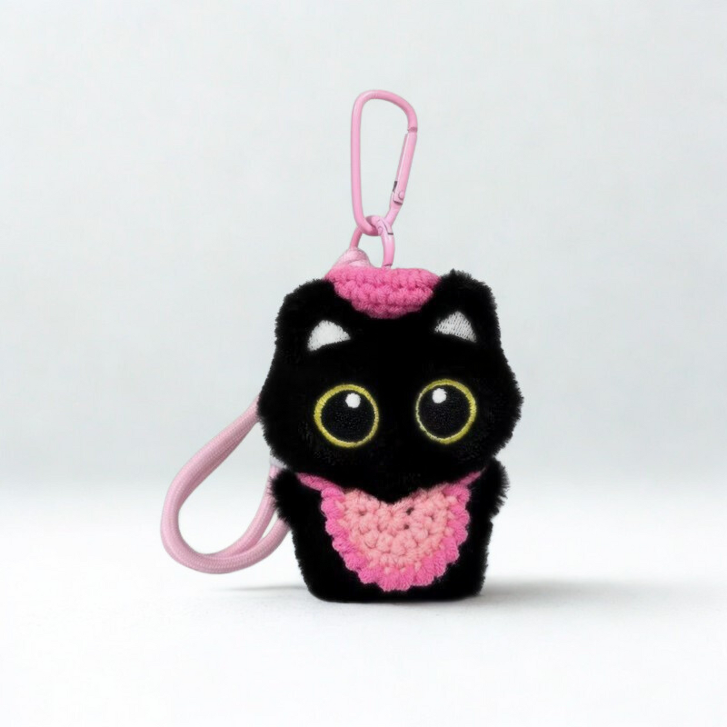 Black Cat Plush Keychain