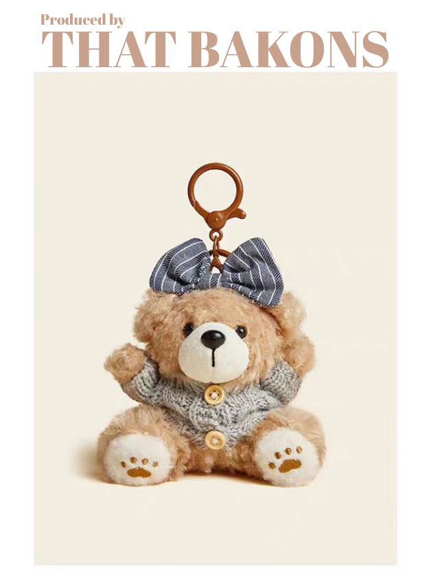 Baking Bear Plush Keychain