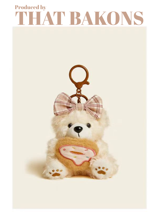 Baking Bear Plush Keychain