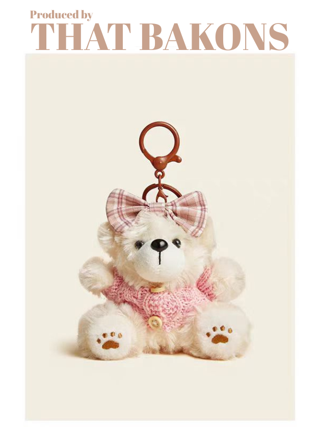 Baking Bear Plush Keychain