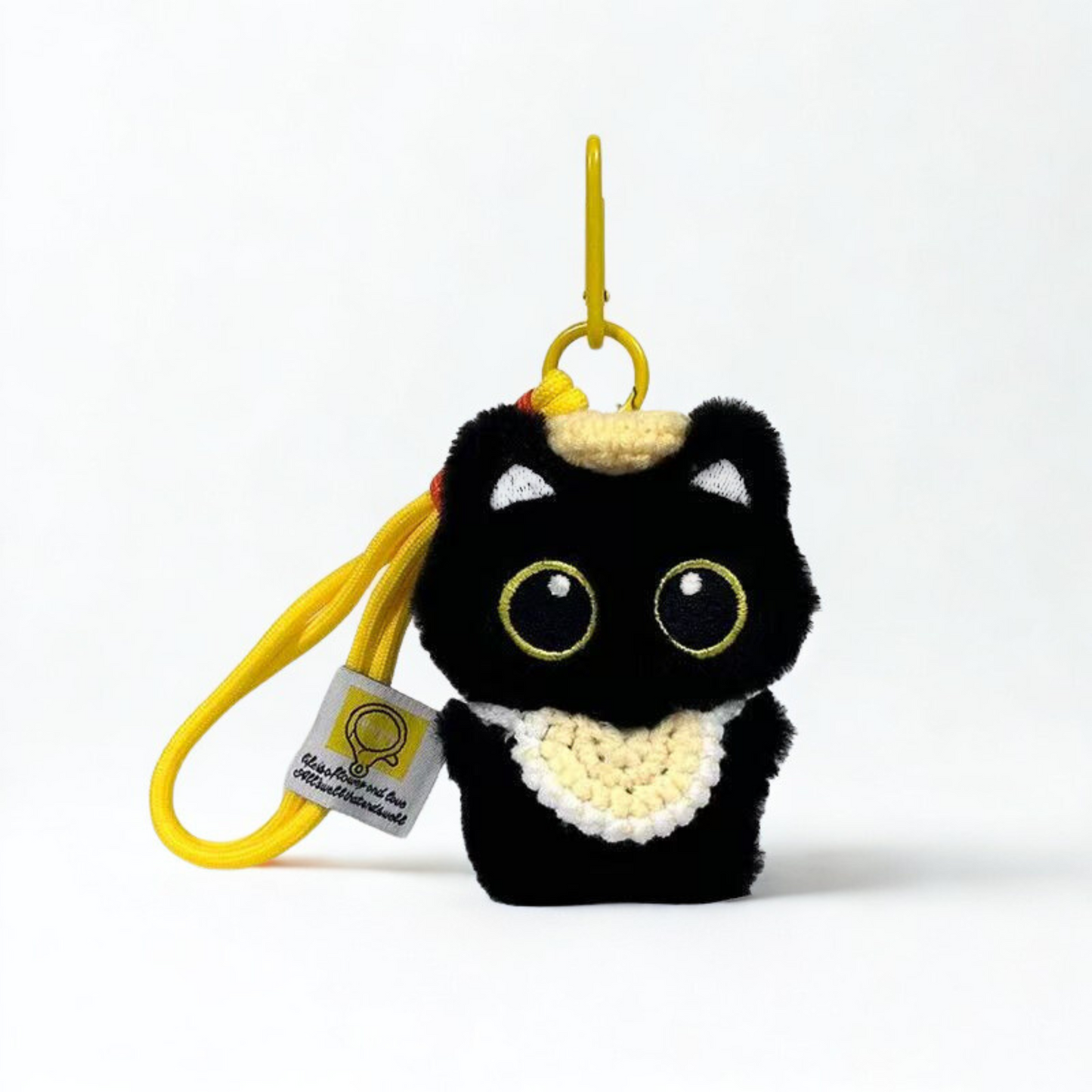 Black Cat Plush Keychain