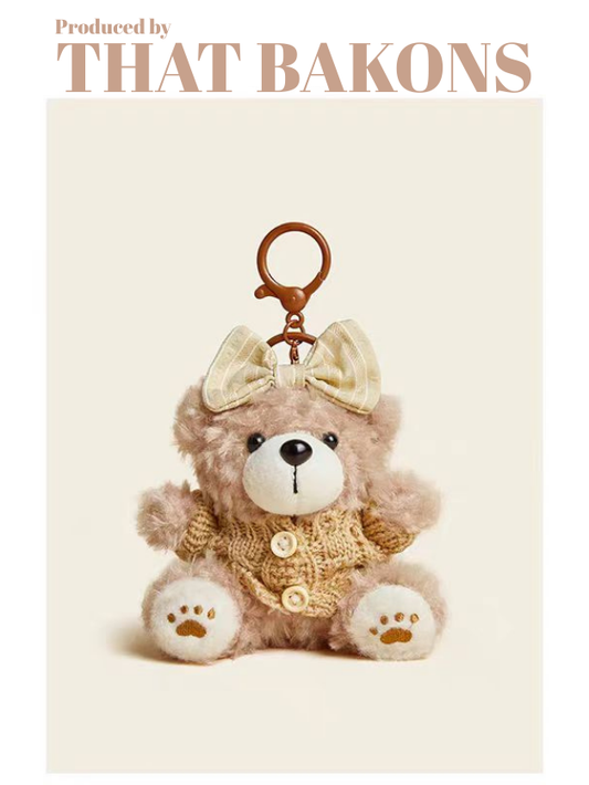 Baking Bear Plush Keychain