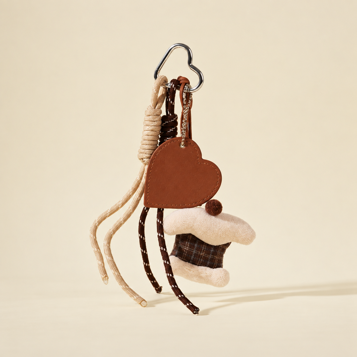 cake bag charm with knotted cords