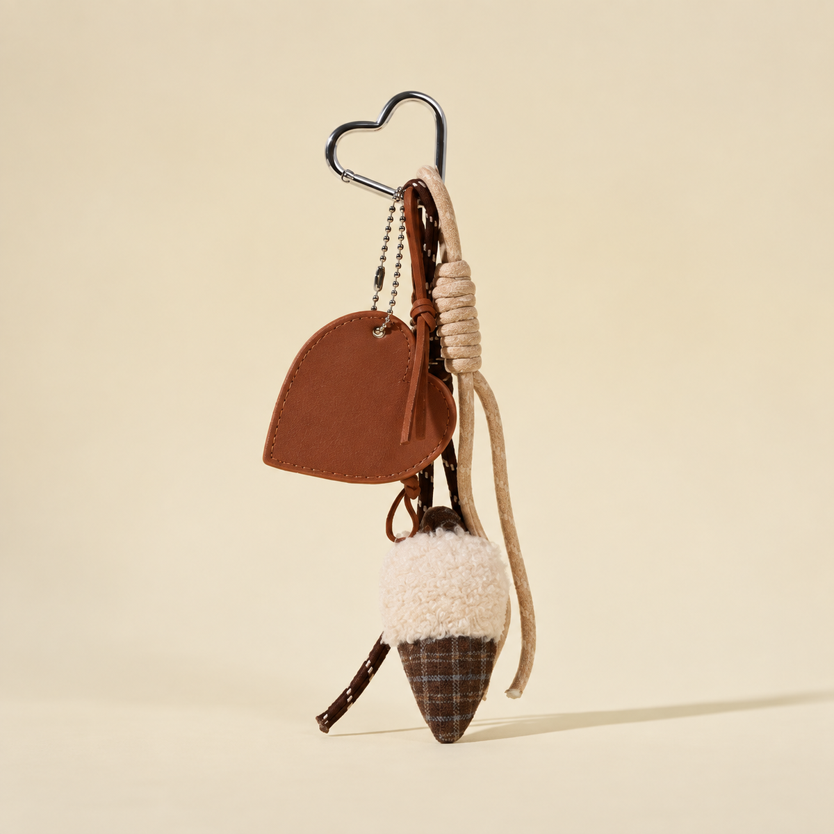 icecream bag charm with knotted cords