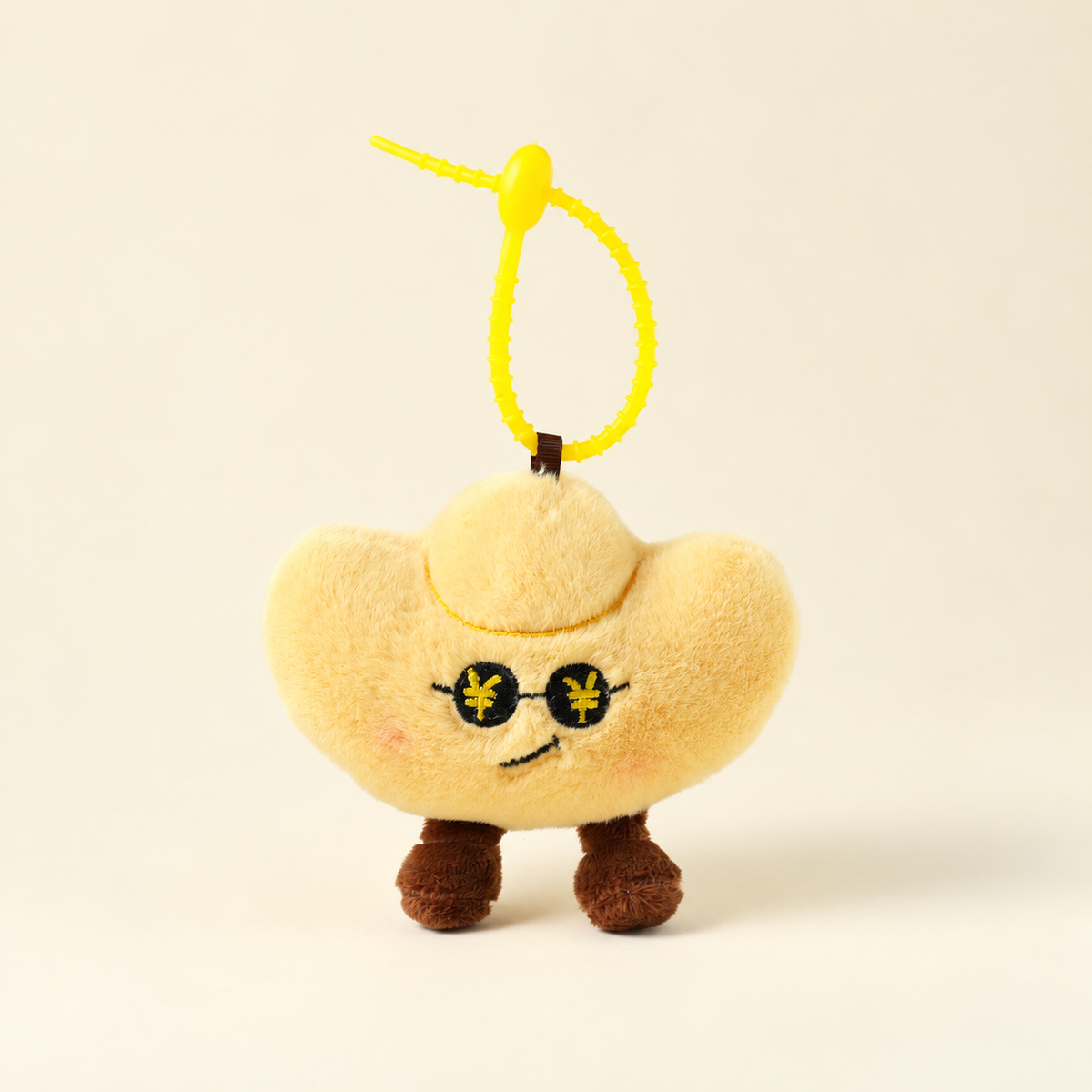 mini ring yellow plush bag charm