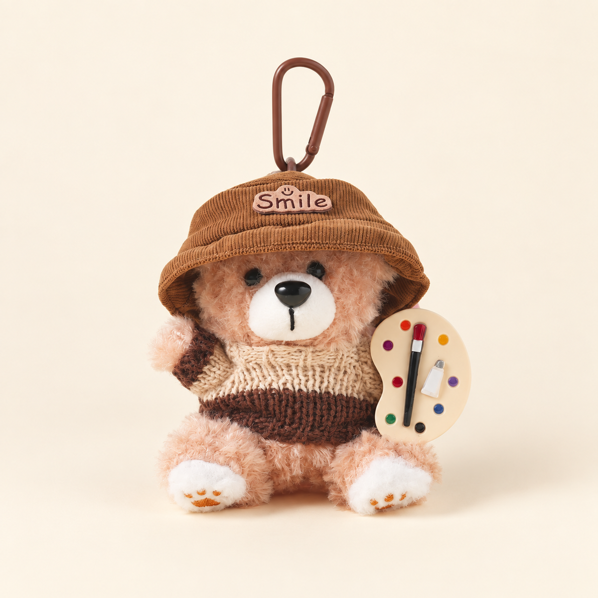coffee painter bear plush bag charm