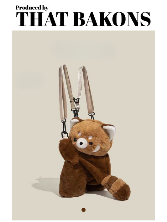 Kids’ Red Panda Plush Backpack