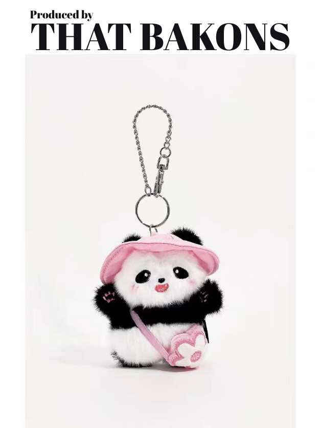 Panda plush keychain