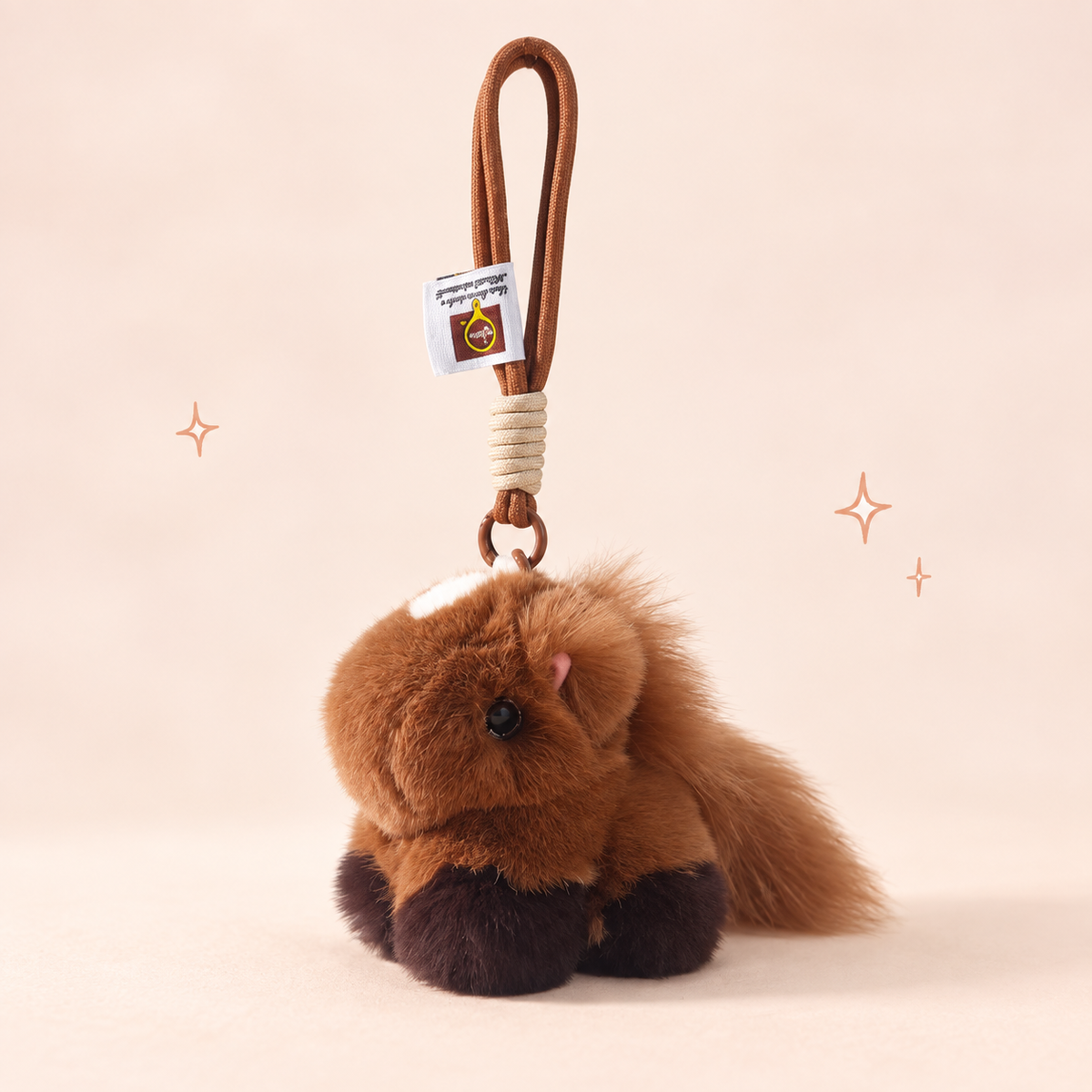 Plush Pony Charm on a softly lit cream and pastel background.