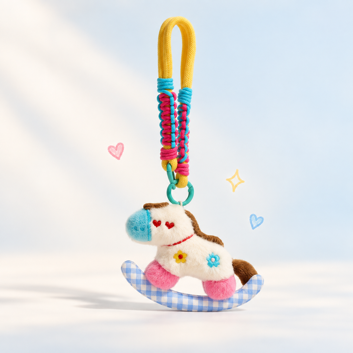 Storybook Pony Charm on a softly lit cream and pastel background.