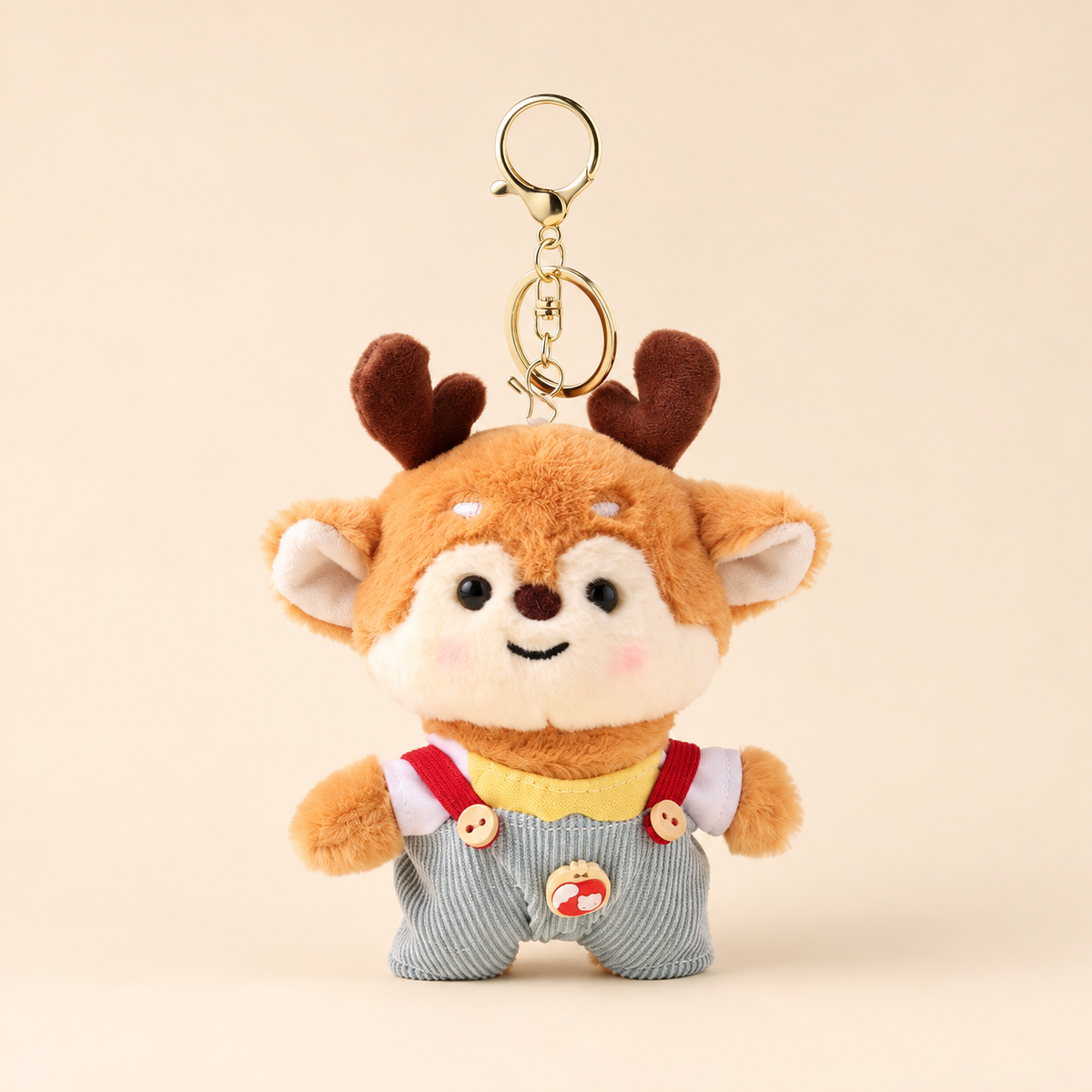 blue overalls bag charm