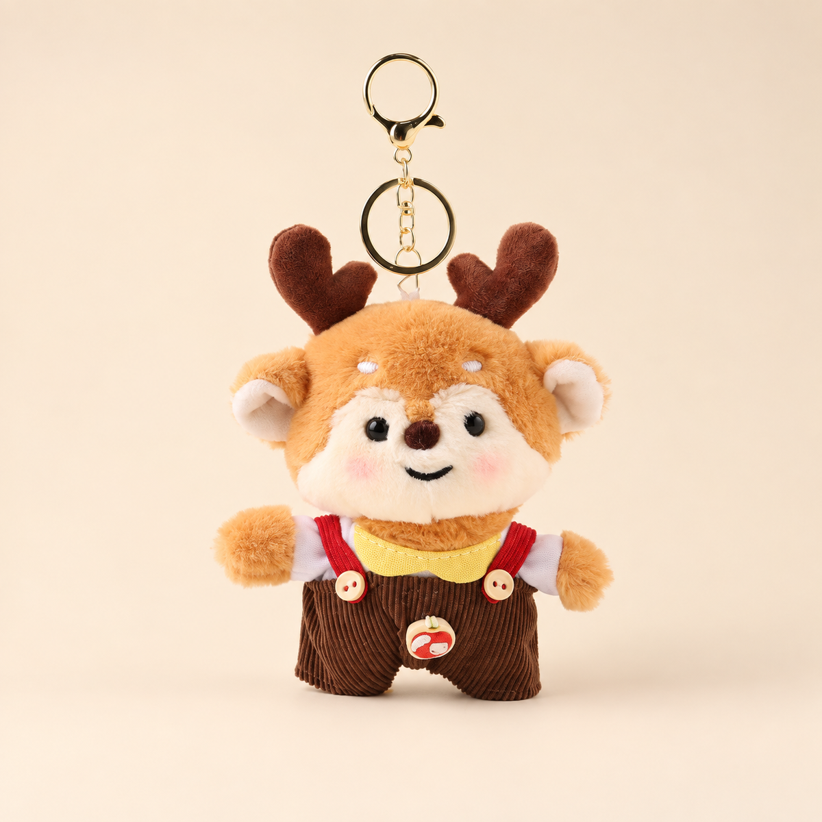 brown overalls bag charm