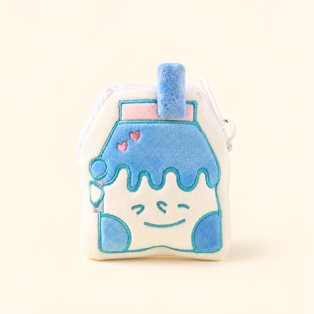yogurt plush coin purse on ivory background