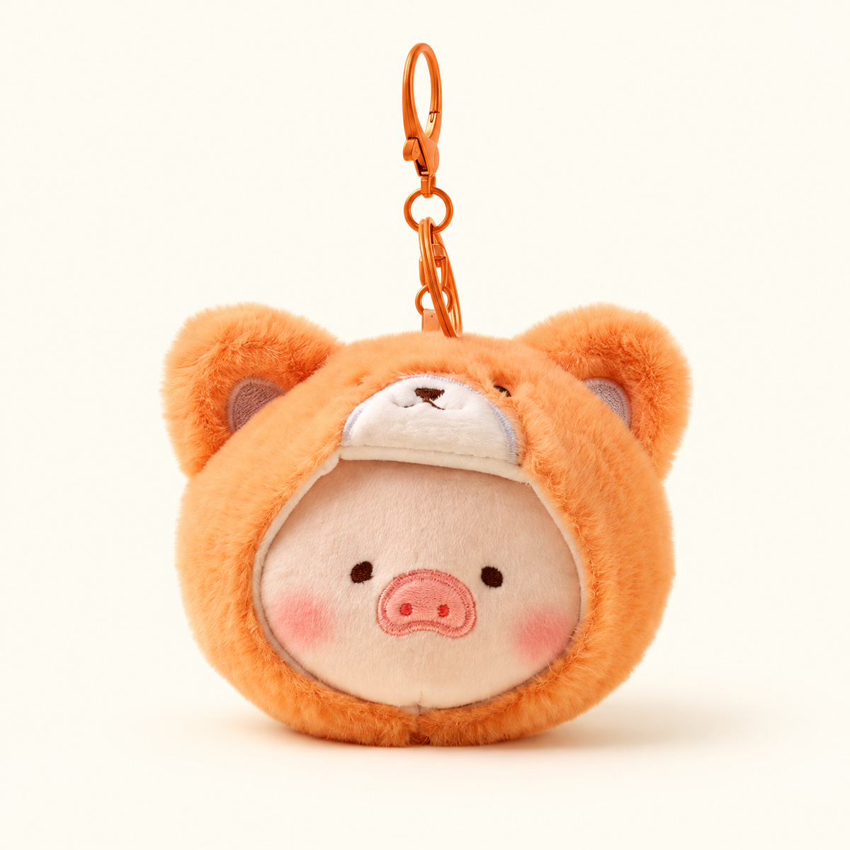 fox hood pig plush coin purse