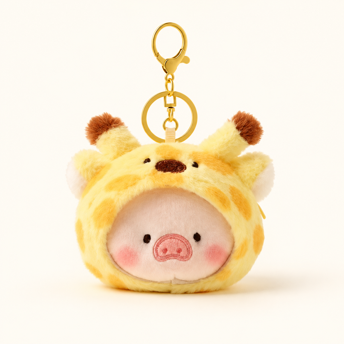 giraffe hood pig plush coin purse