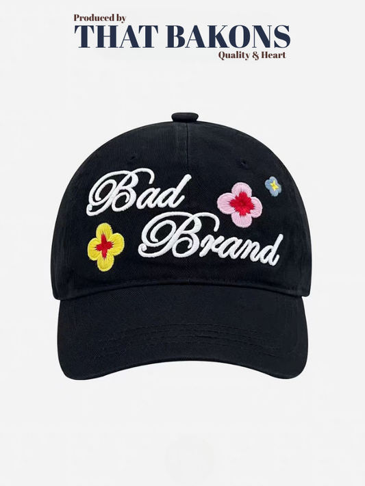 Floral Script Baseball Cap