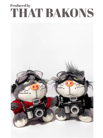 Cool Cat Plush Keychain