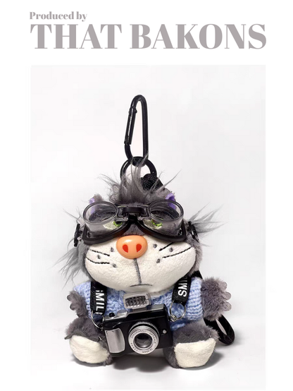 Cool Cat Plush Keychain