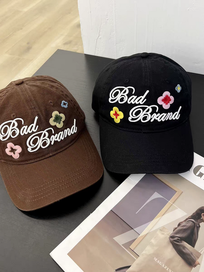 Floral Script Baseball Cap