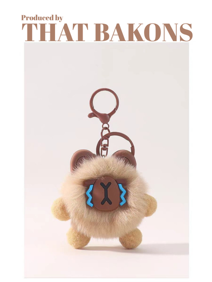 Série de Encantos de Pelúcia com Animais de Rosto Chorando