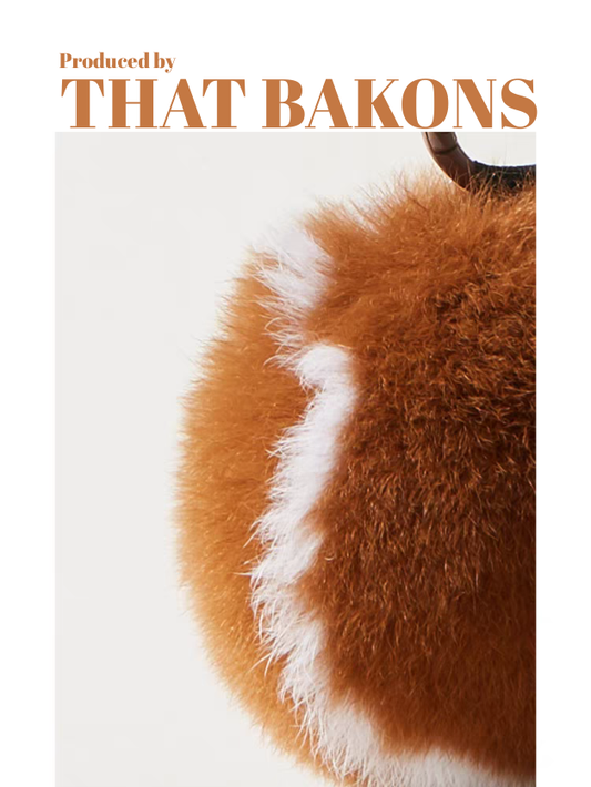 Faux Fur Baseball Charm