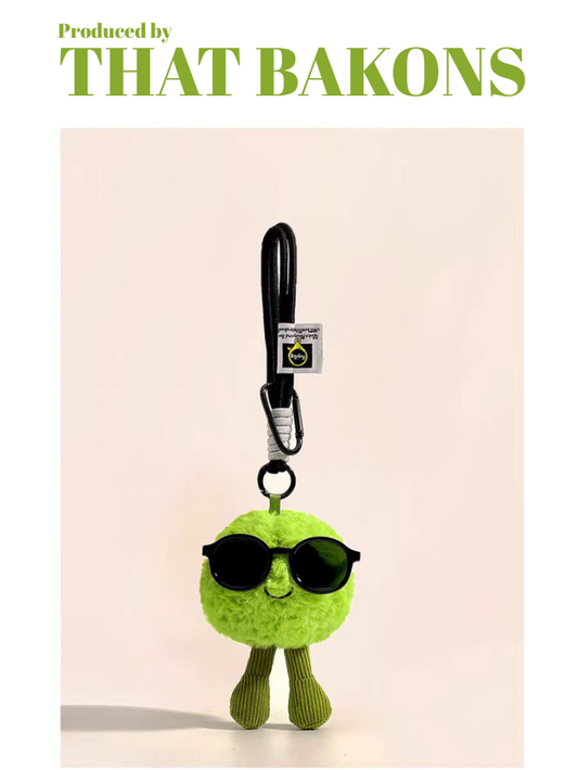 Green Pea Plush Keychain