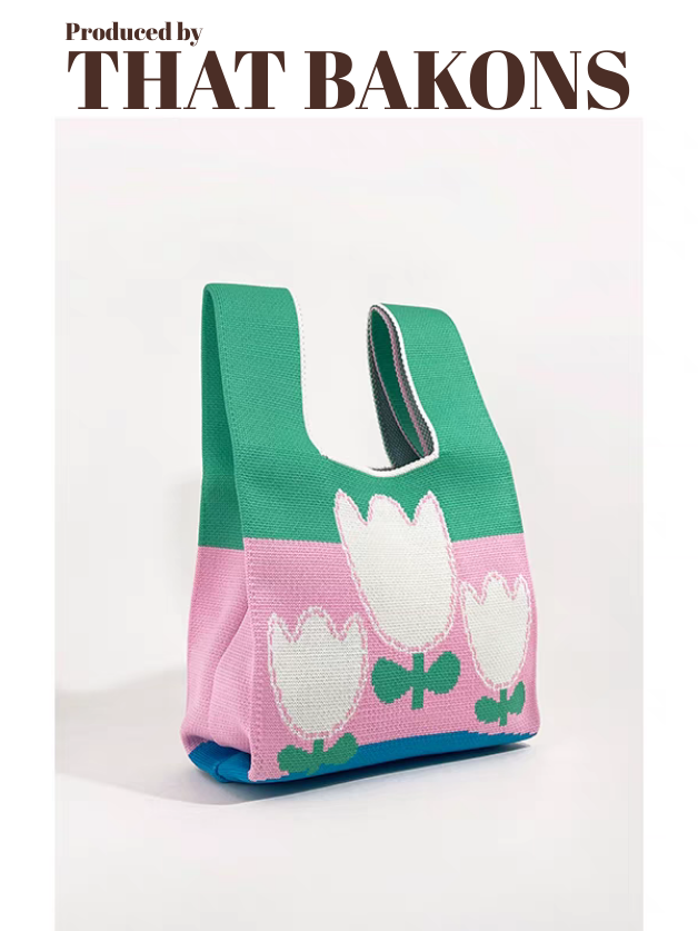 Whimsical Knit Tote Bag – Eco-Chic Style
