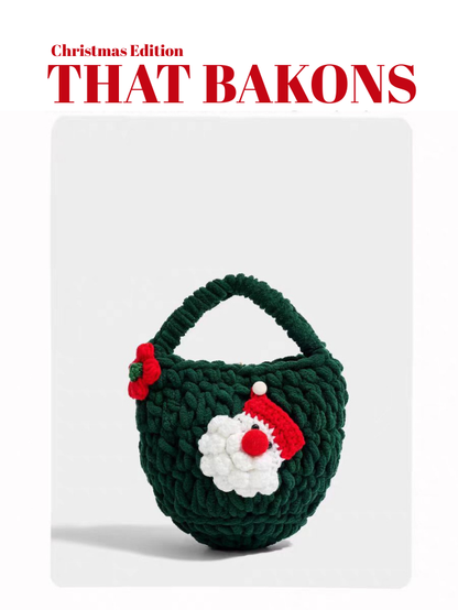 Christmas Knit Mini Tote