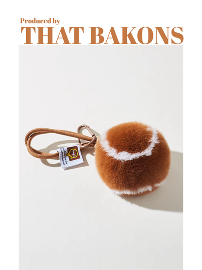 Faux Fur Baseball Charm