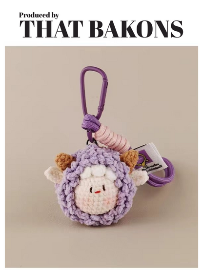 Fluffy Sheep Plush Keychain