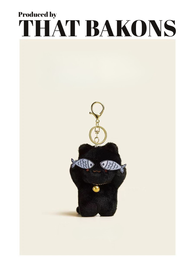 Plišani šarm mačke s ribljim okom u obliku zvona